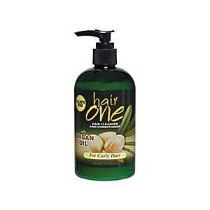  Hair One Cleanser and Conditioner with Argan Oil for Curly Hair 