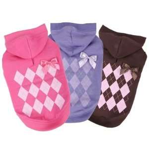  Pinkaholic Argyle Hoodie   Brown/Small