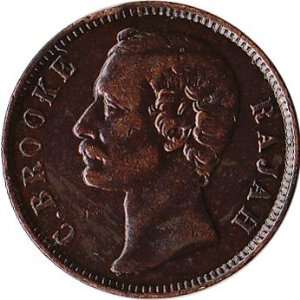  1886 Sarawak 1 Cent Coin Charles J. Brooke Rajah KM#6 