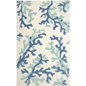  Jaipur Rugs Coral Fixation in White Sea Green