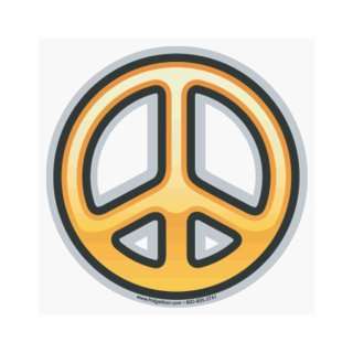  Orange Peace Sign Car Magnet Automotive