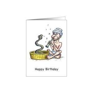  Birthday / Snake Charmer, cobra Card Health & Personal 