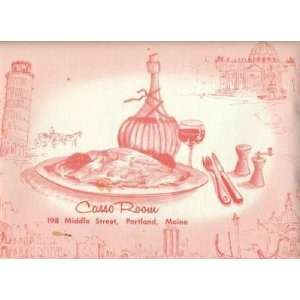  The Casso Room Placemat Portland Maine 