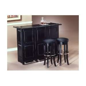  Black Swing Open Bar with locking Liquor Cabinet by Home 
