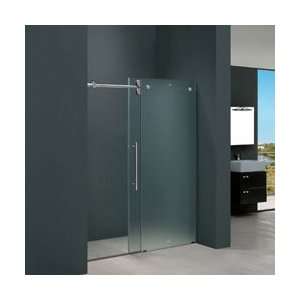   60 x 74 Thick Glass Shower Door with Right Side Installation Chrome