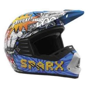  SPARX D07 YOUTH POW BLUE MD SPARX MOTORCYCLE HELMETS 
