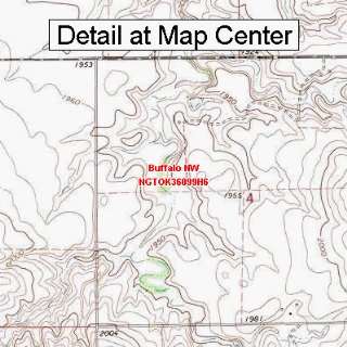  USGS Topographic Quadrangle Map   Buffalo NW, Oklahoma 