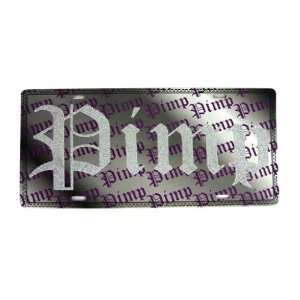  PIMP Metal License Plate
