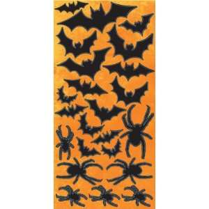  Scare Tactics Bat and Spiders Cardstock Scrapbook Stickers 