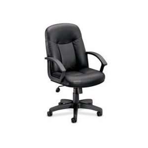     Black Leather Mid Back Managers / Conference Chair