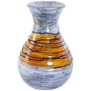    Lemon Twist Round Decorative Art Glass Vase