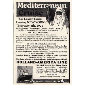  Print Ad 1924 Holland America Line Holland America Line Books