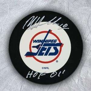  DALE HAWERCHUK Winnipeg Jets SIGNED Hockey PUCK 