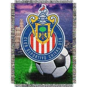  Chivas USA MLS Woven Tapestry Throw Blanket by Northwest 