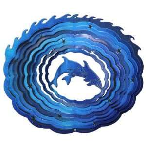  Blue Dolphin Wind Spinner   Made in the USA Patio, Lawn & Garden