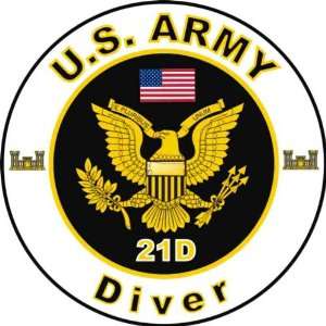  United States Army MOS 21D Diver Decal Sticker 3.8 