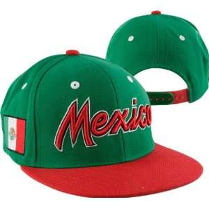 Mexico Soccer Green/Scarlet Headliner Snapback Adjustable Hat