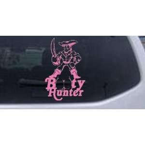   Hunter Funny Car Window Wall Laptop Decal Sticker    Pink 24in X 15