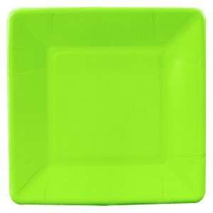  Fresh Lime (Lime Green) Square Dessert Plates Party 