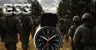 New Army Mens Black Sport Military Men Quartz Wrist Fabric Watch Man 