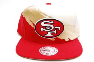 San Francisco 49ers Paintbrush Snapback NHL Hockey Mitchell & Ness Hat 