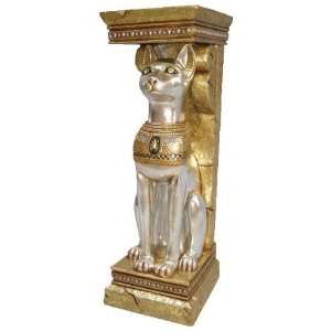   On Sale  Egyptian Cat Goddess Bastet Pedestal Statue