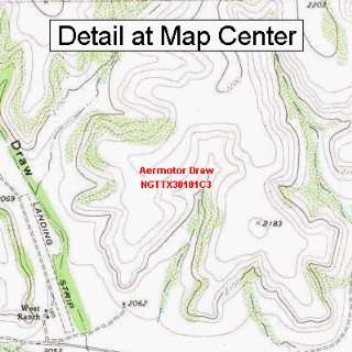   Map   Aermotor Draw, Texas (Folded/Waterproof)