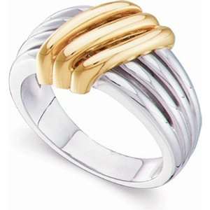  18K Two Tone Gold Fashion Ring Jewelry