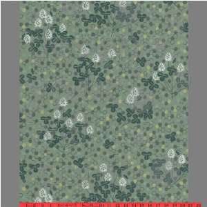  Classic 1940s Retro Clover Leaf Floral wallcovering 