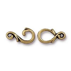  Brass Oxide Finish Lead Free Pewter Vine Hook And Eye 