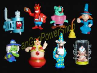 Each of this 8 funny magic characters stands about 1.5  to 2 tall 