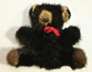 HAND MADE MINK FUR TEDDY BEAR RECYCLED OLD COATS  