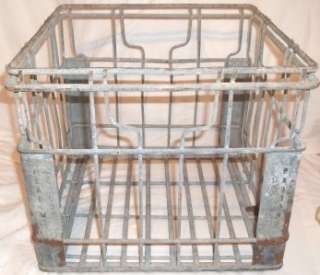   Parsons Meadow Gold 11 62 Wire Metal Dairy Milk Crate Box   