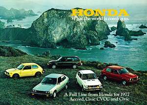 1977 Honda Civic Accord CVCC Original Sales Brochure Catalog  