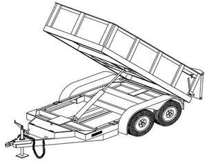 10x5 Hydraulic Dump Trailer Model 10HD Plans  