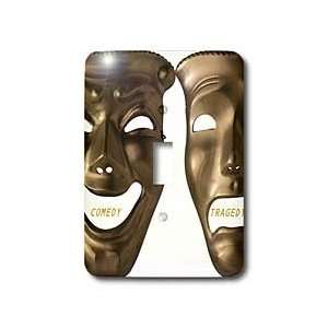  Florene Humor   Comedy and Tragedy   Light Switch Covers 