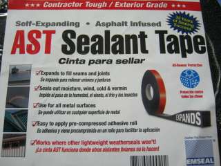 AST Metal Building Sealant Tape Asphalt Infused 5 Rolls 871460000202 