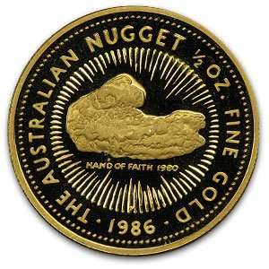  1986 1/2 oz Australian Proof Gold Nugget Beauty