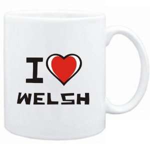  Mug White I love Welsh  Last Names