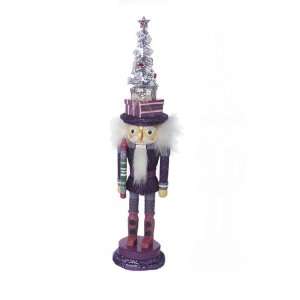   18 Inch Purple Hollywood Nutcracker with Tree Hat