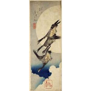  FRAMED oil paintings   Ando Hiroshige   24 x 66 inches 