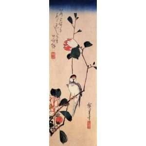   Utagawa Hiroshige Java sparrow on a magnolia branch