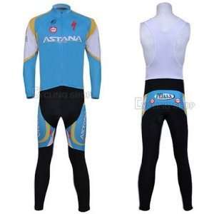 ASTANA bib Cycling Jersey long sleeve Set(available Size S,M, L, XL 