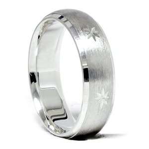   Star Argentium Sterling Silver 6MM Comfort Fit Heavy Wedding Ring Band