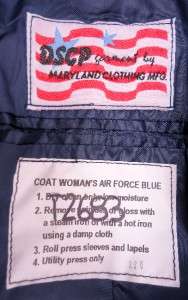 Size 6WR US Air Force Womans Enlisted Dress Blue Uniform Jacket Coat 
