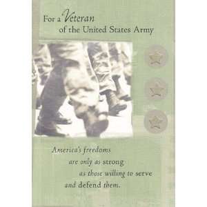 Greeting Card Veterans Day For a Veteran on the United States Army