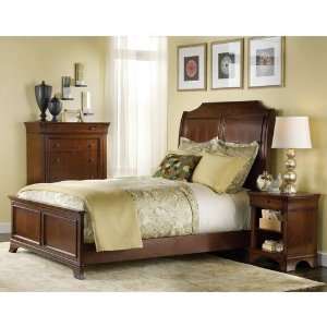  Lindley Park Panel Bed in Deep Brown   Queen