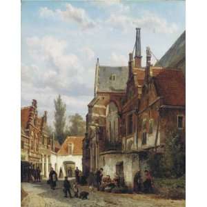  FRAMED oil paintings   Cornelis Springer   24 x 30 inches 