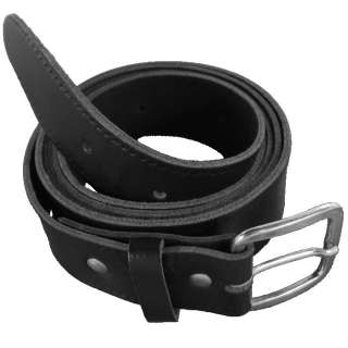 Z029 Mens black real leather belt size S lether  