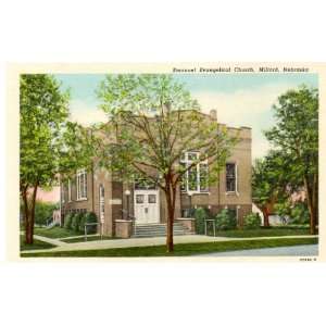   Postcard Emanuel Evangelical Church Milford Nebraska 